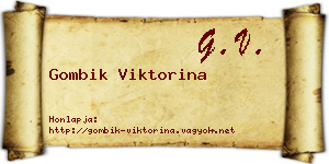 Gombik Viktorina névjegykártya